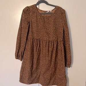 Gap Kids Girl’s Dress - Cheetah Print Corduroy size M (8)